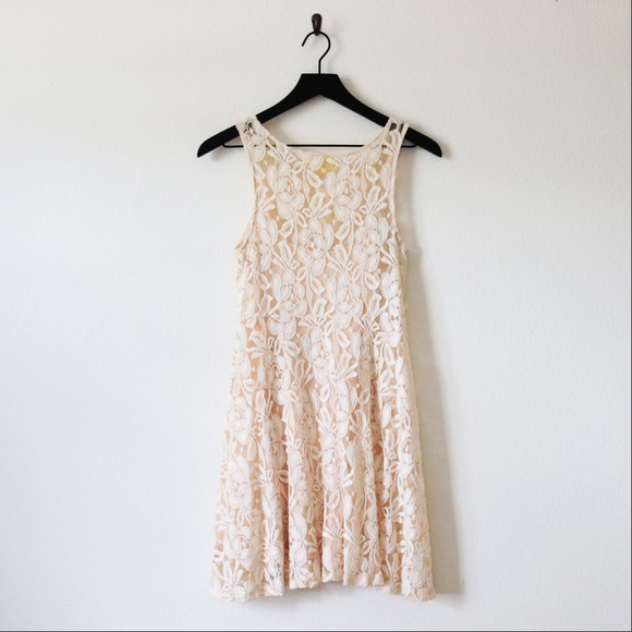 XS Free People White Lace Mini Dress - Picture 4 of 5